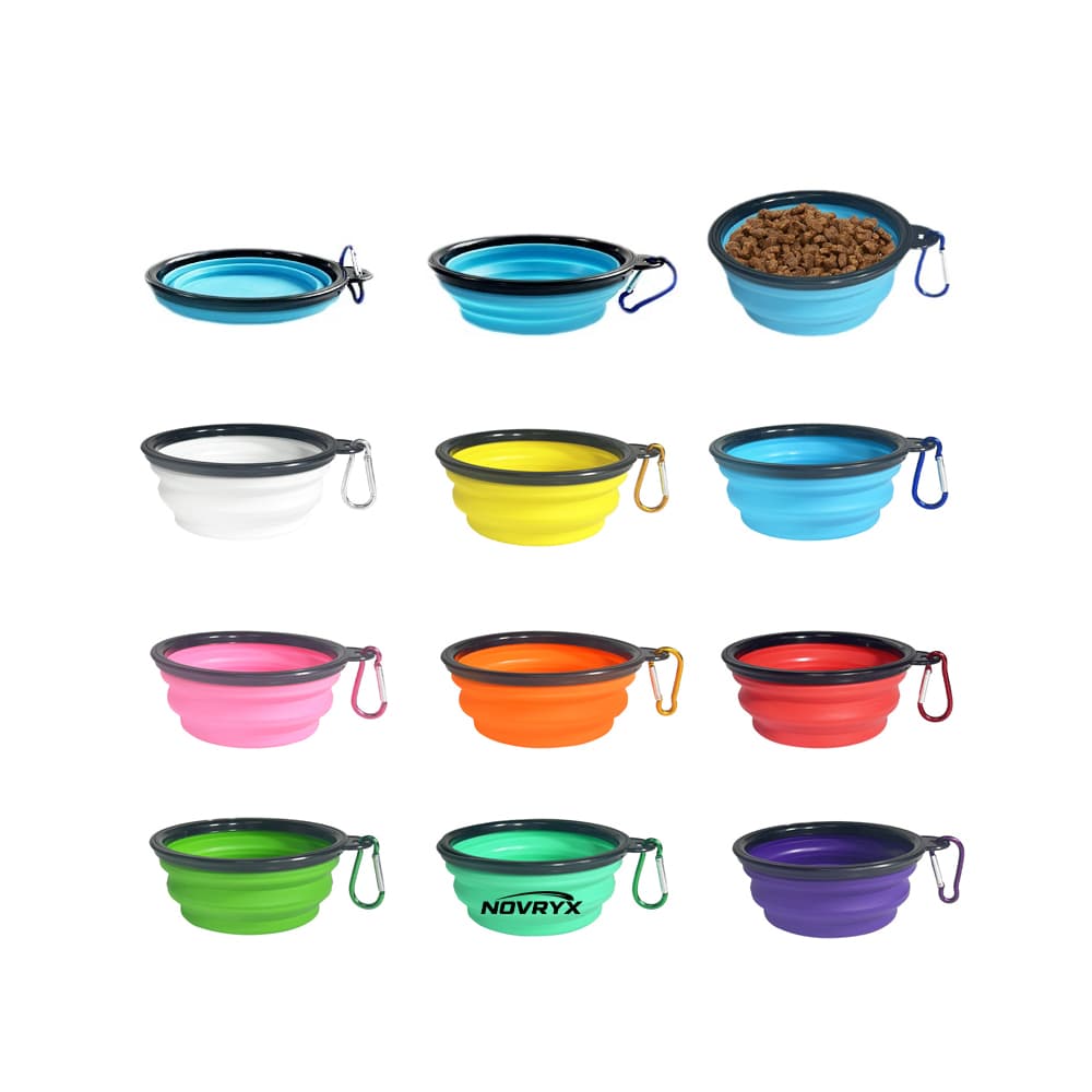 Collapsible Silicone Pet Bowl w/ Clip
