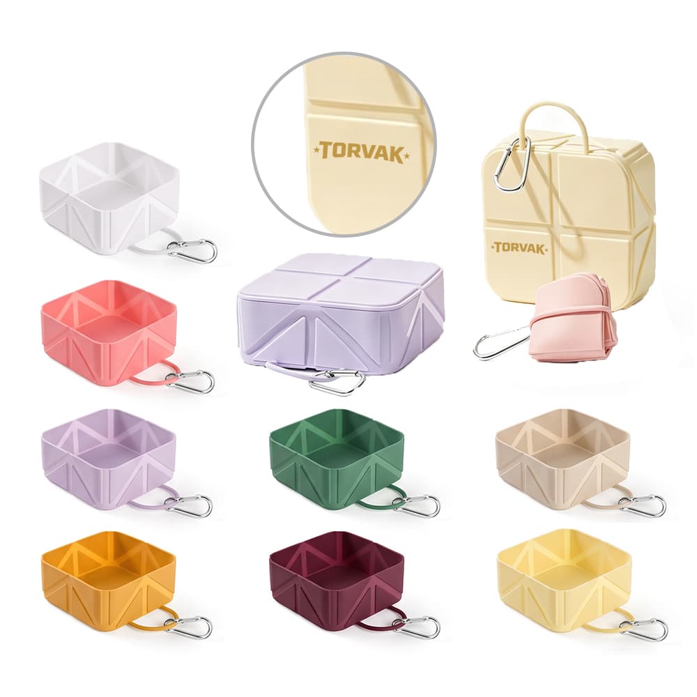 Collapsible Silicone Pet Bowl w/ Carabiner