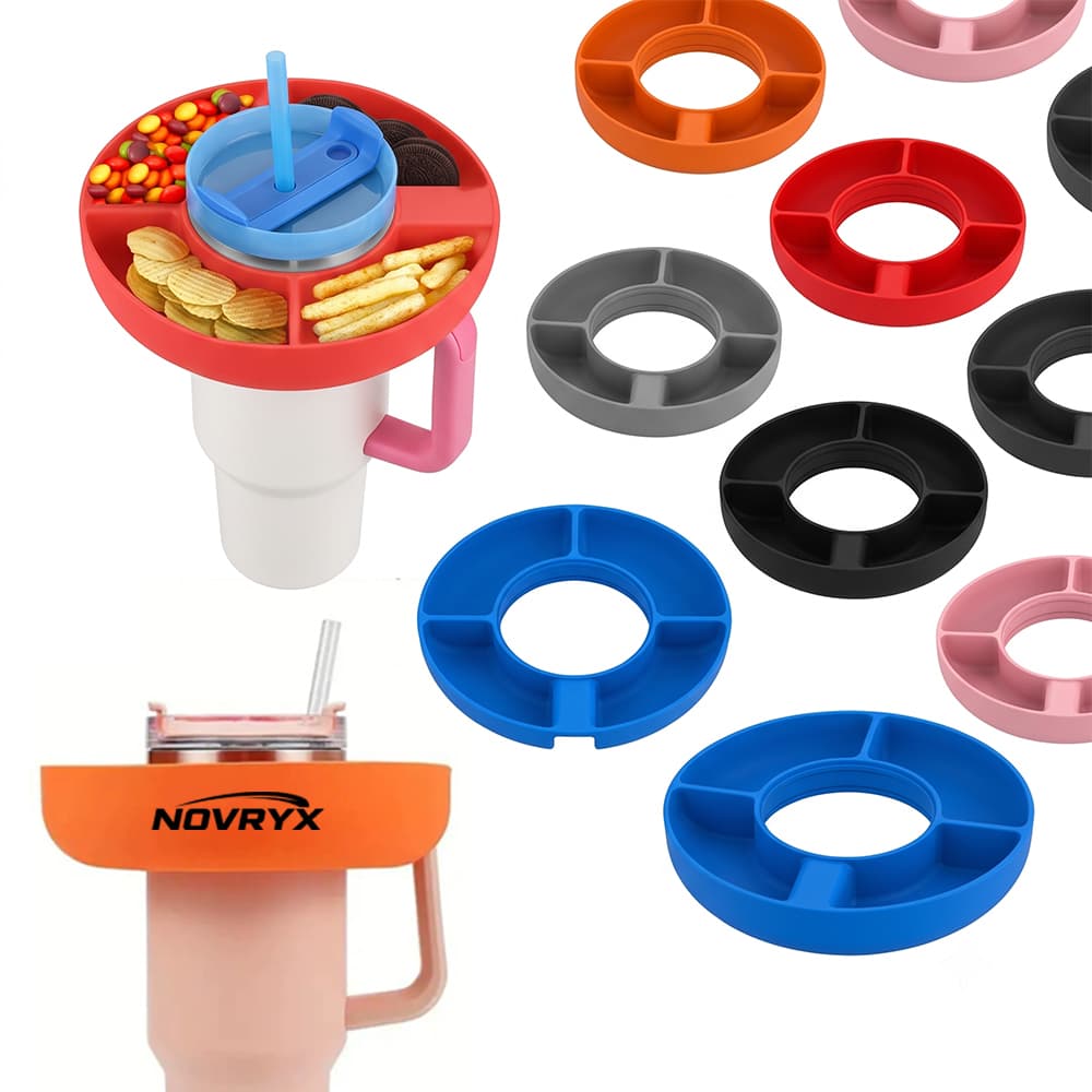 4-Compartment Silicone Snack Bowl