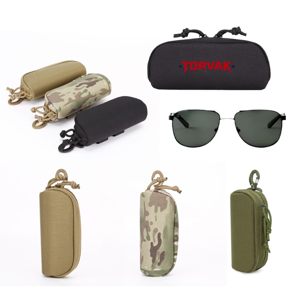 Molle Fabric Glasses Case w/ Swivel Hook