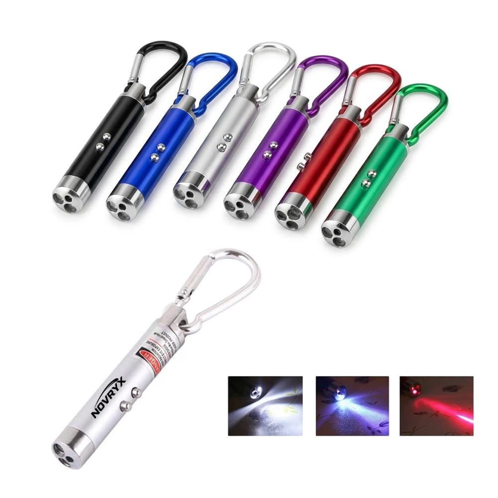 LED Keychain Flashlight w/ Carabiner Clip