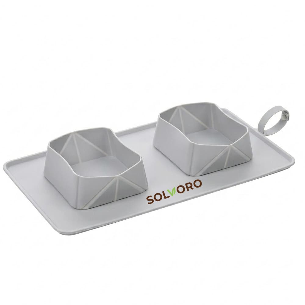 Collapsible Silicone Twin Pet Bowls gallery 3