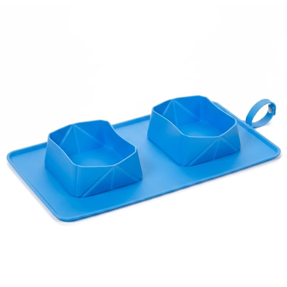Collapsible Silicone Twin Pet Bowls gallery 5