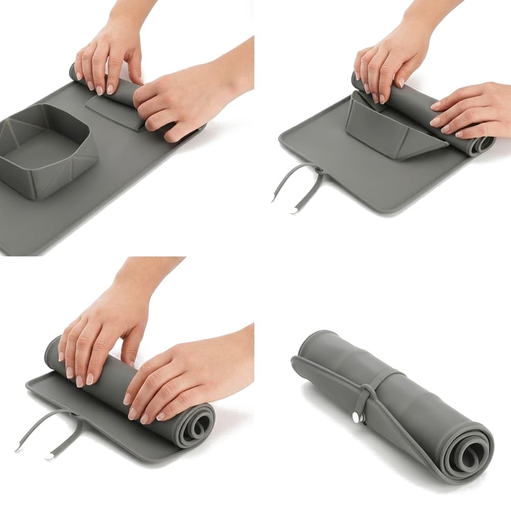 Collapsible Silicone Twin Pet Bowls gallery 1
