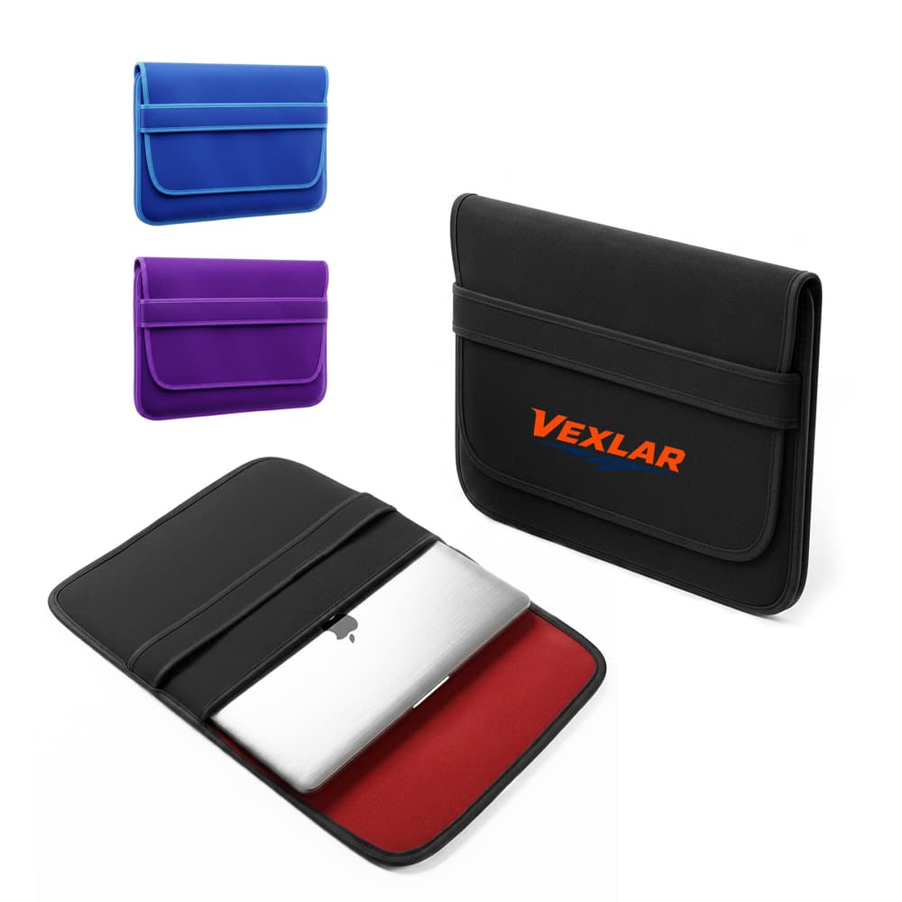 Neoprene Laptop Sleeves w/ Front Flap Cover