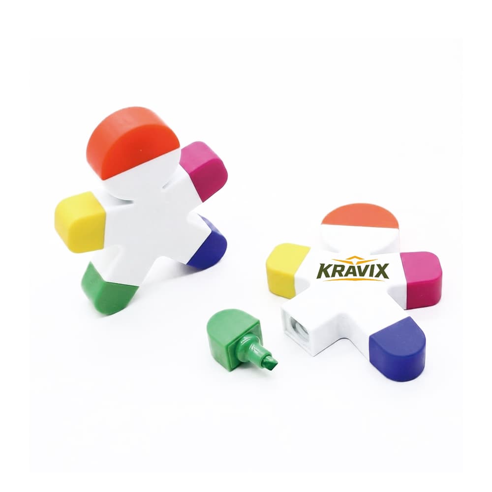 Figure Shaped Fluorescent Highlighter Markers